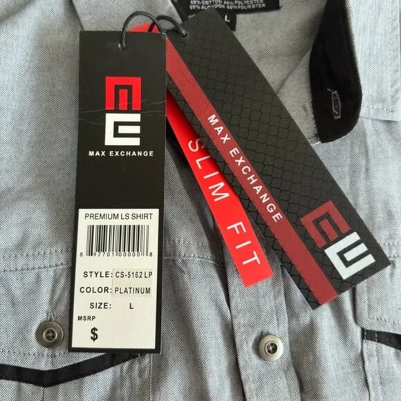 Mens Casual Button Up Shirt Sz L - Picture 3 of 5